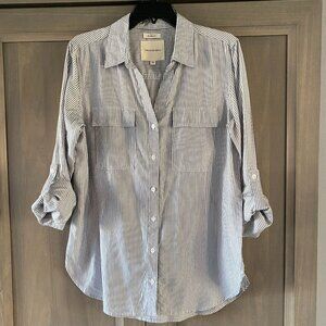 Thread and Supply Pinstripe Relaxed Fit Shirt, Size M